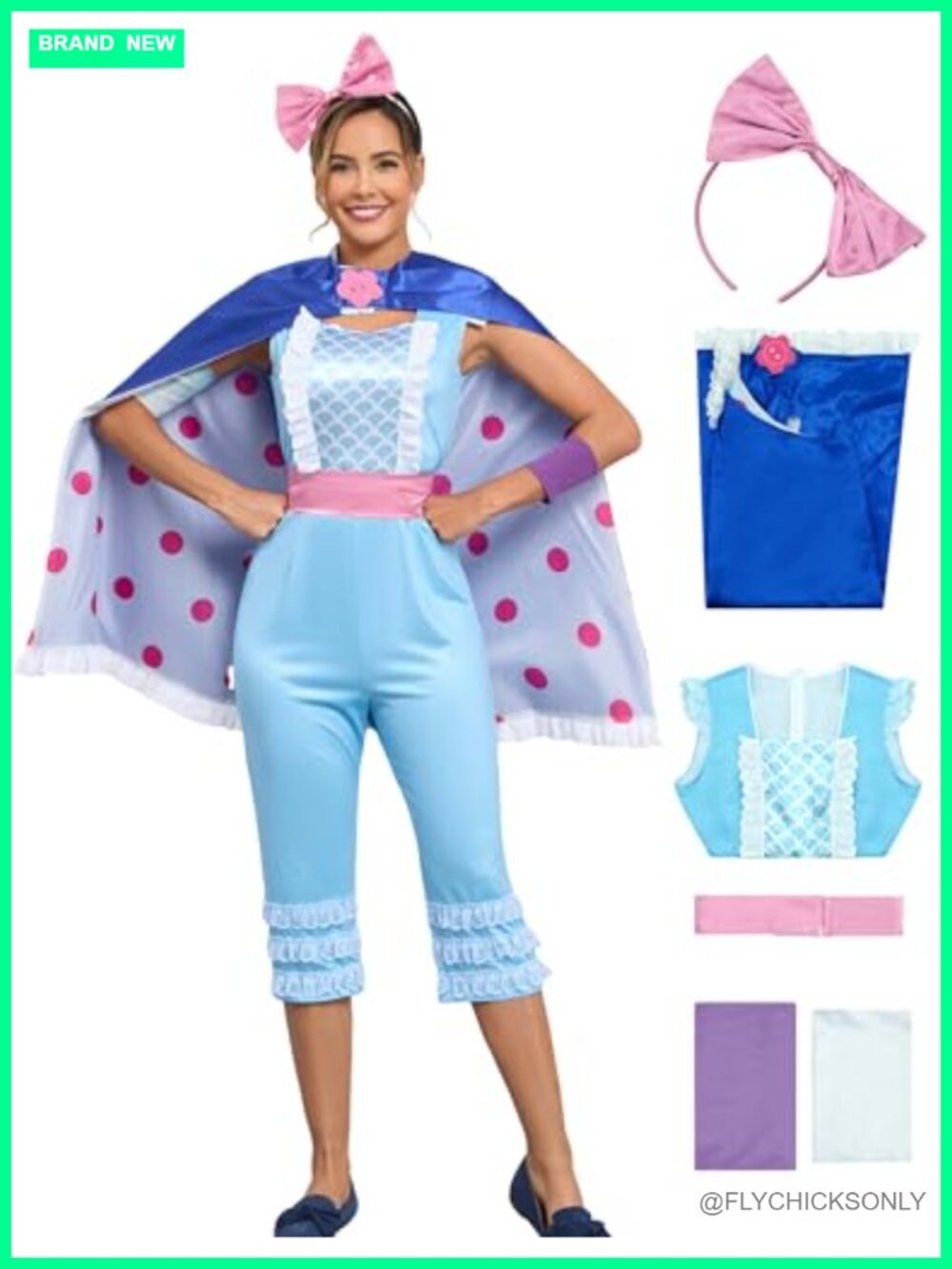 Princess Cosplay Costume Adult Women's Jumpsuit Cape Set Halloween